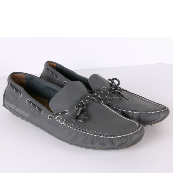 mens grey driving shoes